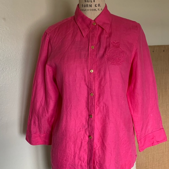 LAUREN RALPH LAUREN LINEN BLOUSE - Picture 2 of 12